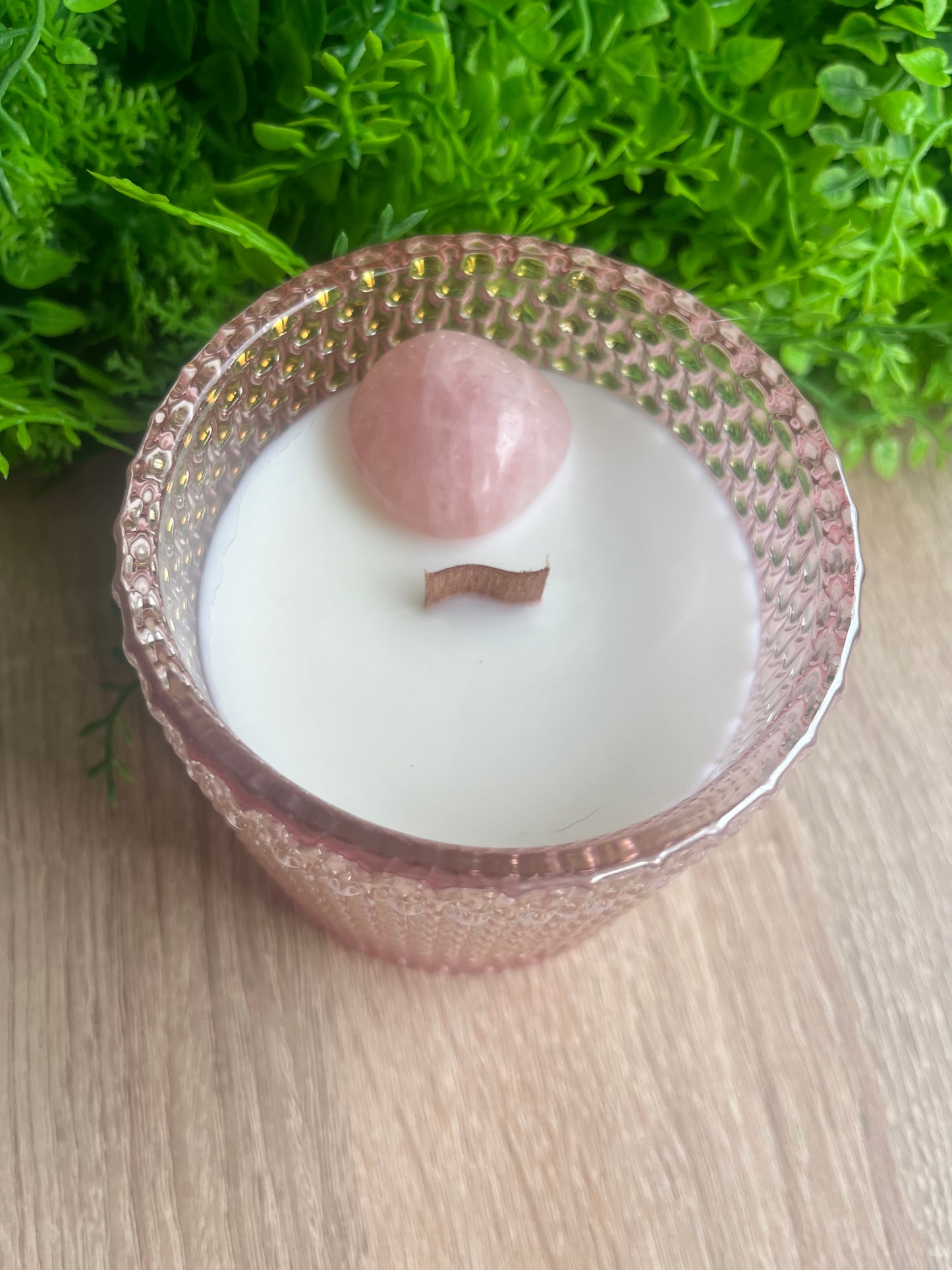 Rose Quartz candle Rose geranium